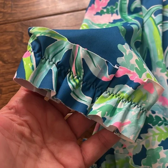 Lilly Pulitzer Two-Piece Rashguard Bikini Set, size 10 - Picture 3 of 10